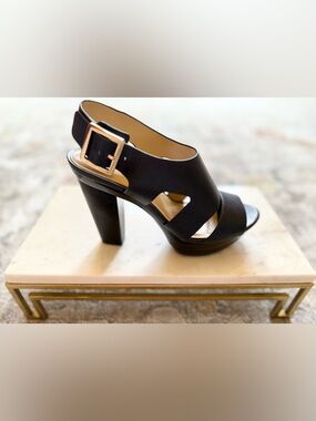 MICHAEL Michael Kors CARLA PLATFORM SANDAL Navy Blue - 8.5M NWOT